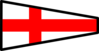 White Signal Flag With Red Cross Clip Art
